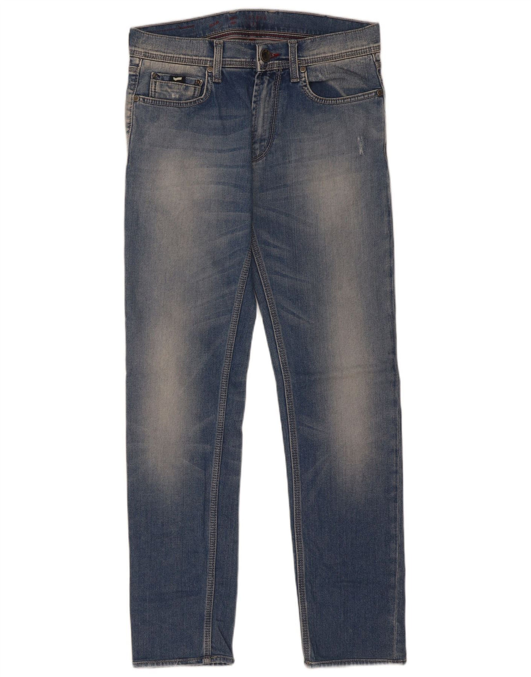 Gas Mens Slim Jeans W30 L34 Azul Algodão