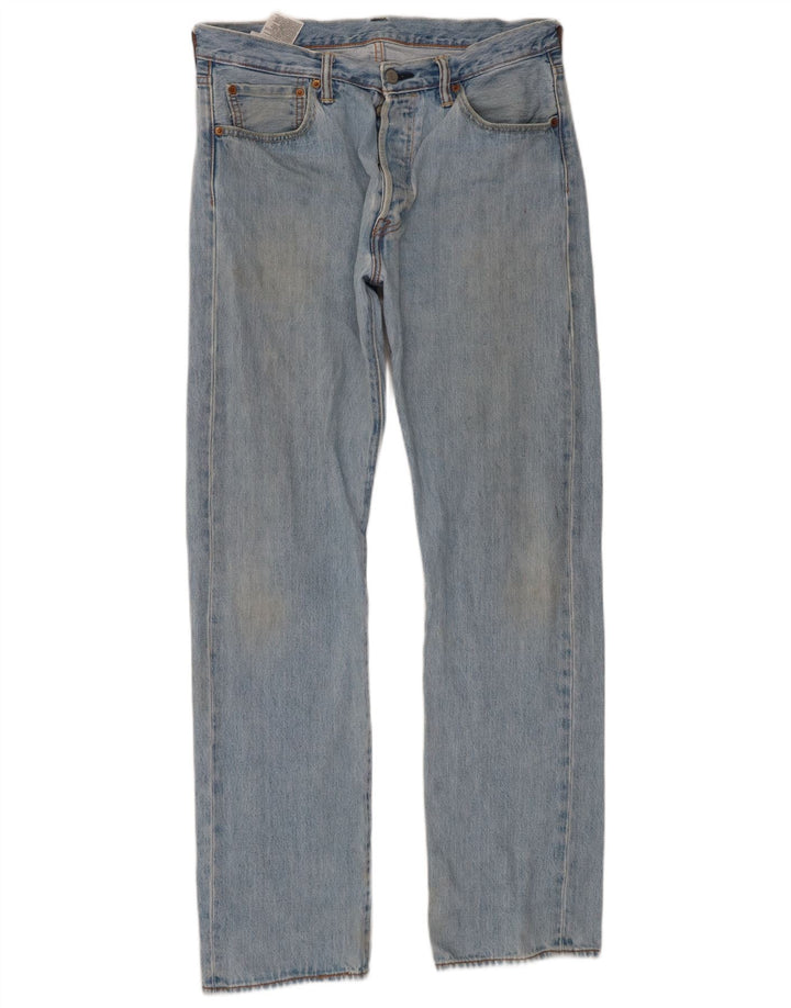 Levi's Masculino 501 Straight Jeans W34 L34 Azul Algodão