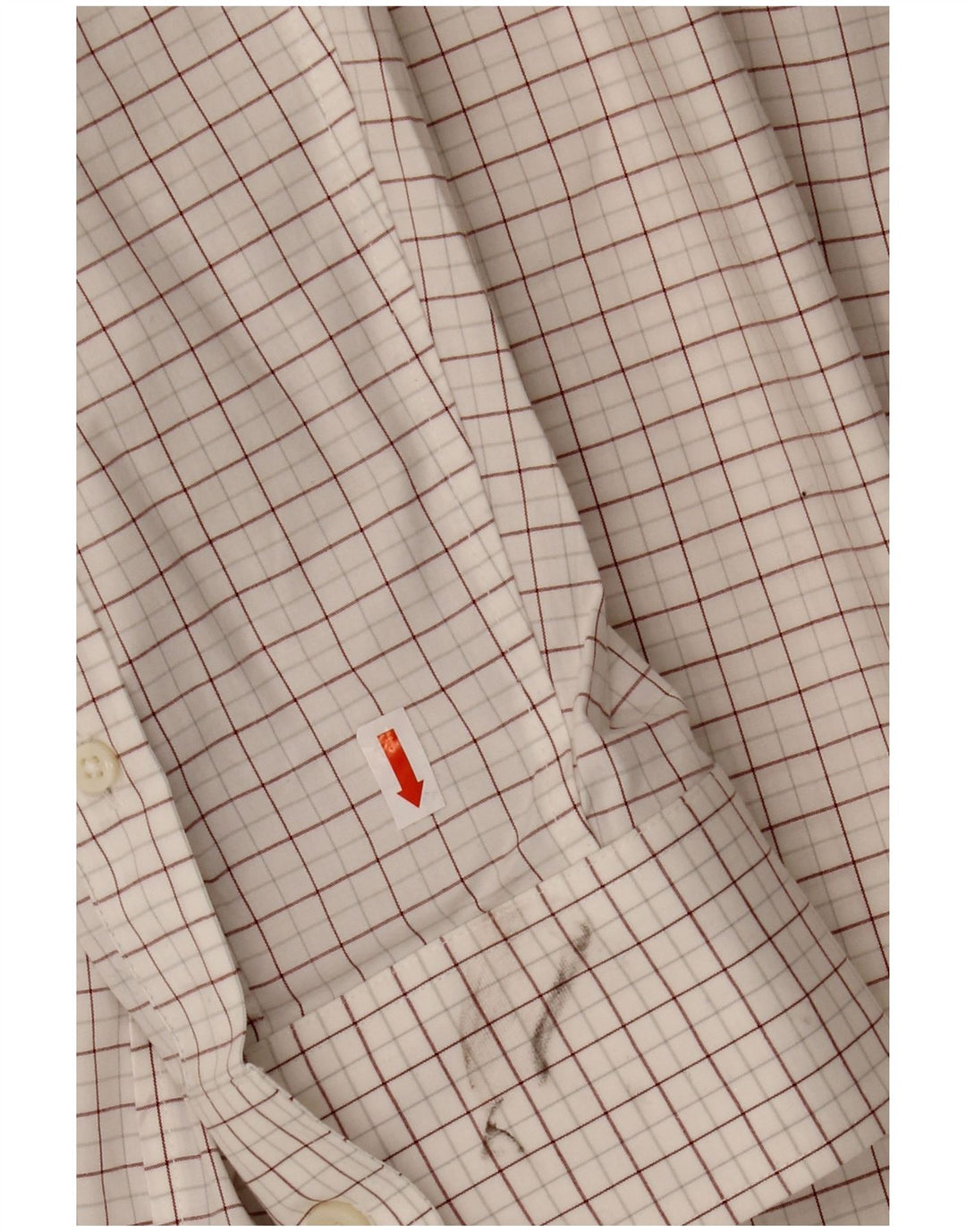 J. CREW Camisa masculina slim tamanho 17 1/2 XL algodão xadrez branco