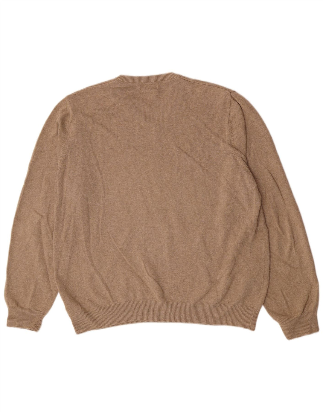 Suéter masculino Marks & Spencer com decote em V XL algodão bege