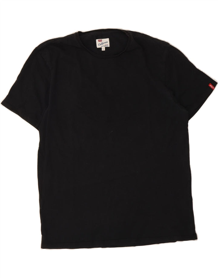 LEVI'S Mens T-Shirt Top Large Black Cotton Vintage Levi's and Second-Hand Levi's from Messina Hembry 