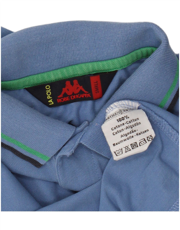Camisa polo masculina Kappa pequena azul algodão