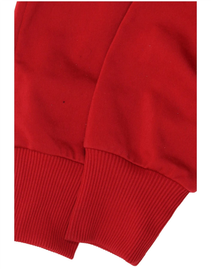Adidas Womens Graphic Tracksuit Top Jacket EU 36 Pequeno Poliéster Vermelho
