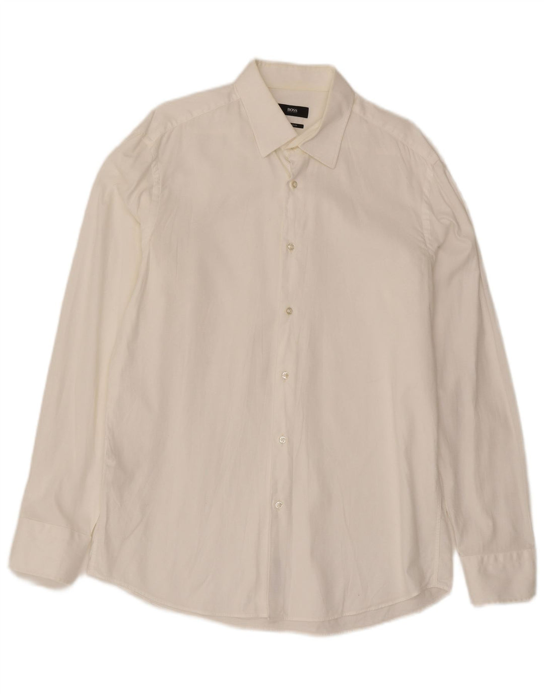 Camisa masculina Hugo Boss Regular Fit tamanho 41 grande algodão branco