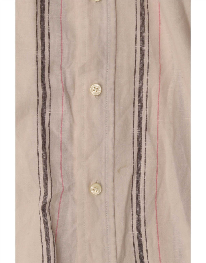 Camisa masculina de manga curta Murphy & Nye XL listrada branca
