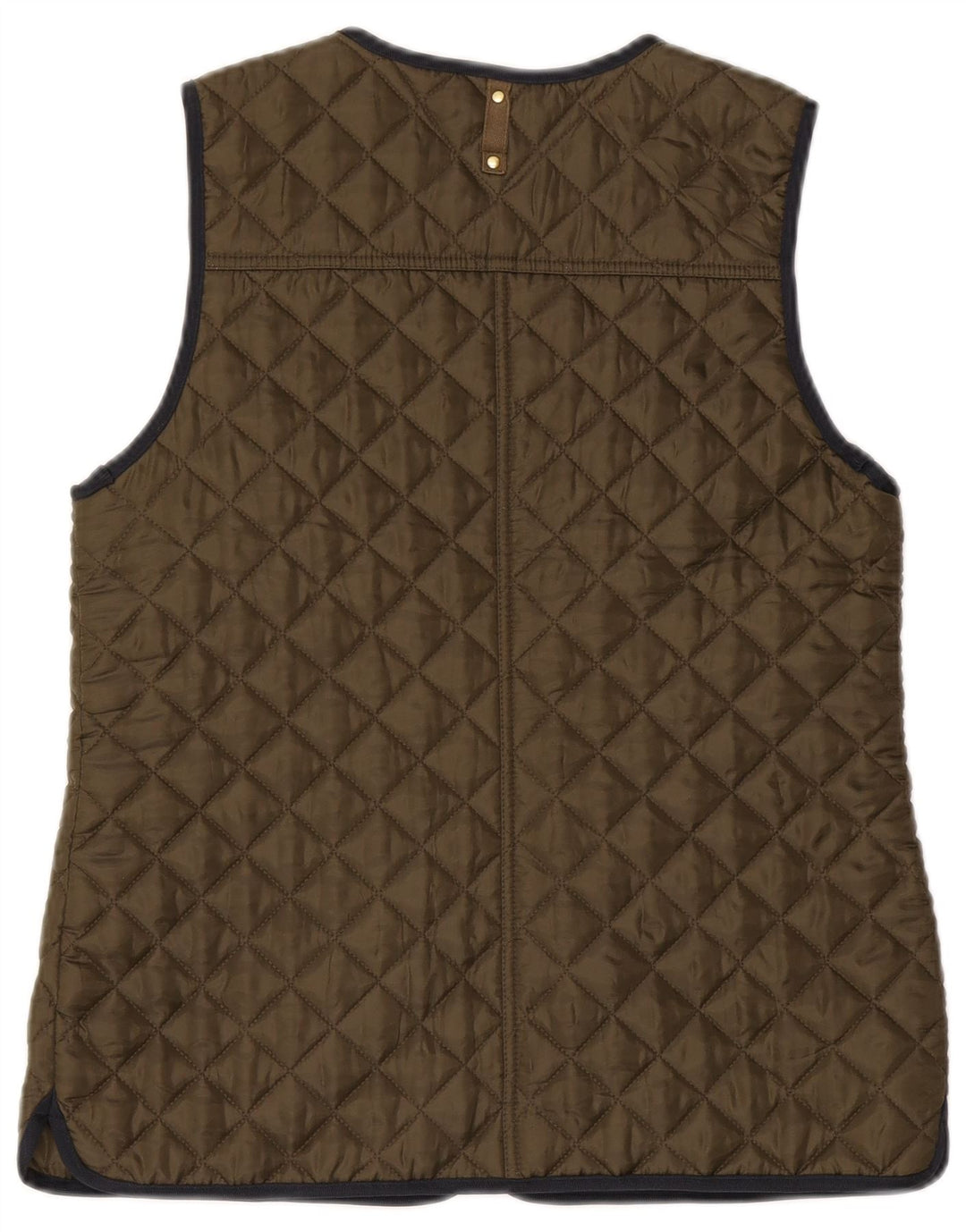 Colete acolchoado feminino Tommy Hilfiger UK 12 poliéster cáqui médio