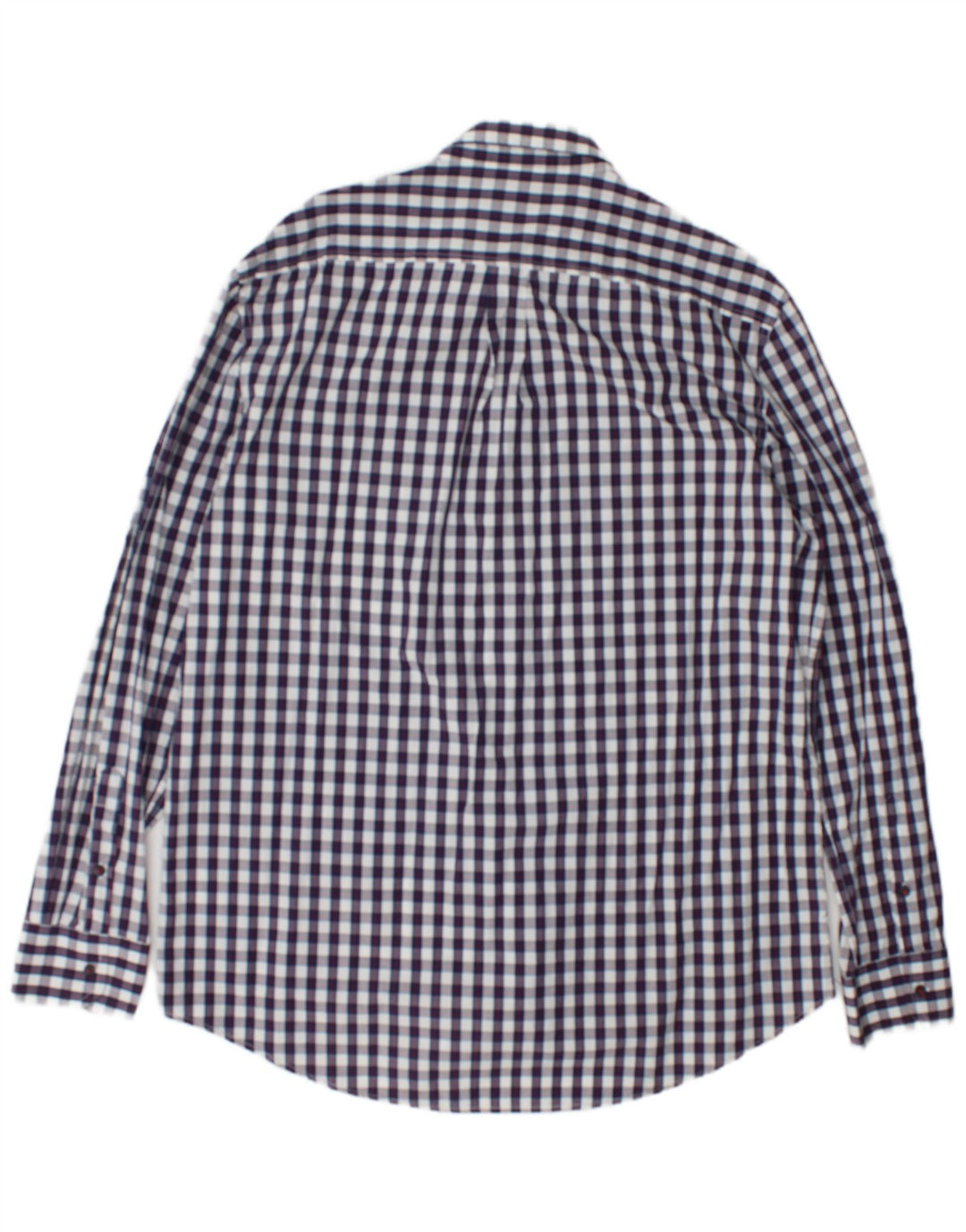 Camisa masculina de ajuste regular da Dack 2XL algodão guingão azul marinho