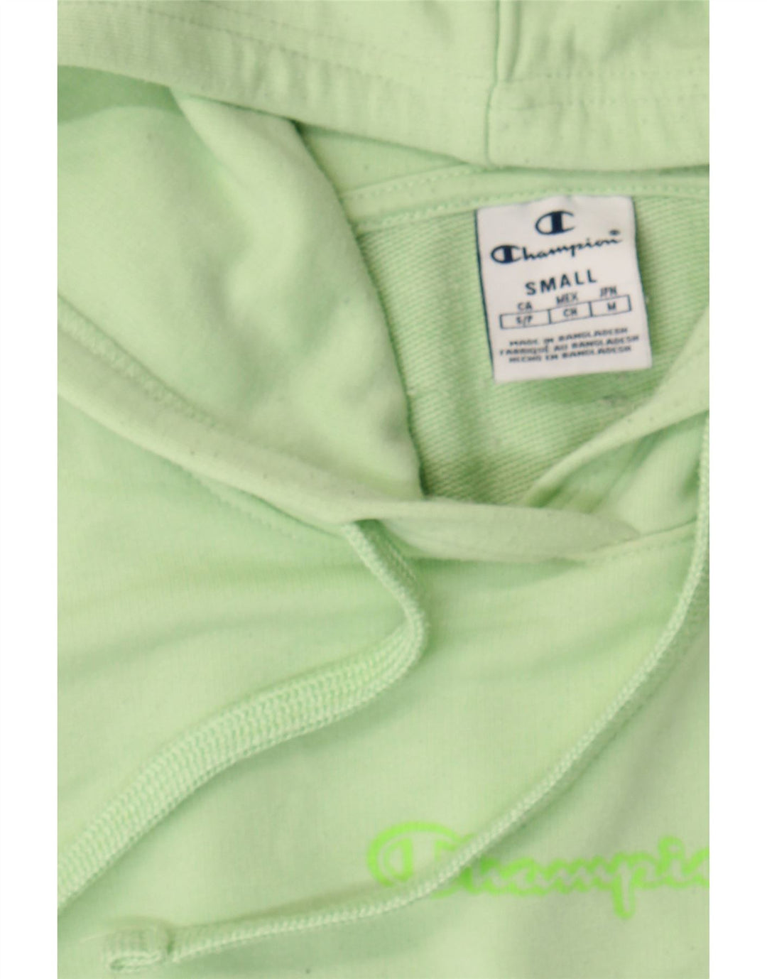 CHAMPION Womens Crop Oversized Hoodie Jumper UK 10 Small Green Tie Dye Vintage Champion and Second-Hand Champion from Messina Hembry 