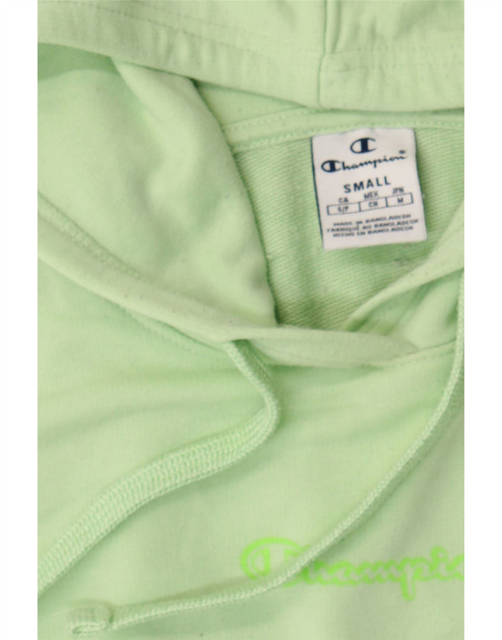 CHAMPION Womens Crop Oversized Hoodie Jumper UK 10 Small Green Tie Dye Vintage Champion and Second-Hand Champion from Messina Hembry 