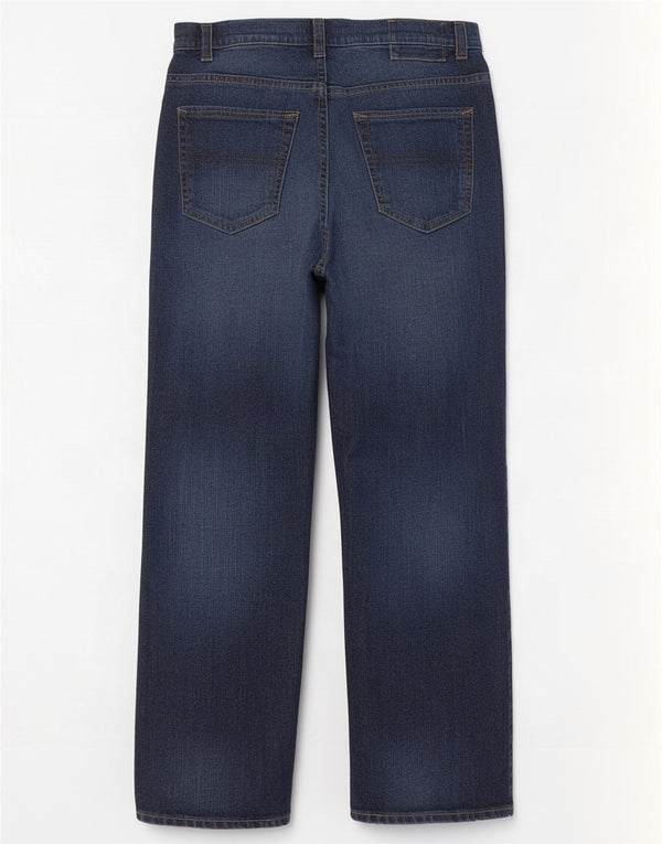 Calça jeans reta masculina Marks & Spencer Blue Harbor W32 L29 algodão marinho