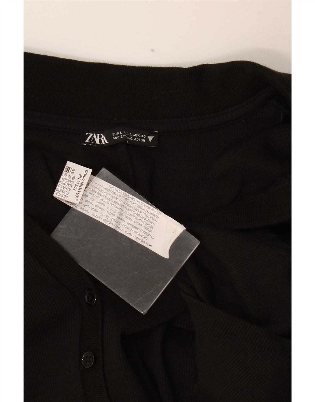 Macacão feminino Zara UK 14 grande algodão preto