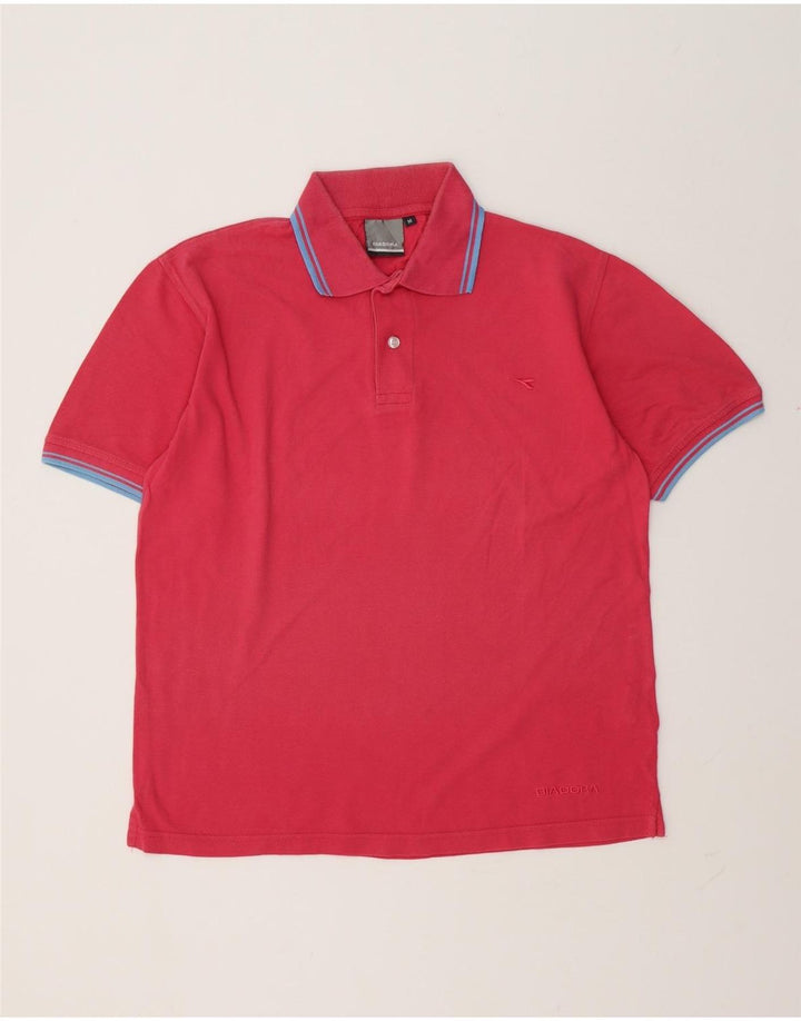 Camisa polo masculina Diadora médio algodão rosa