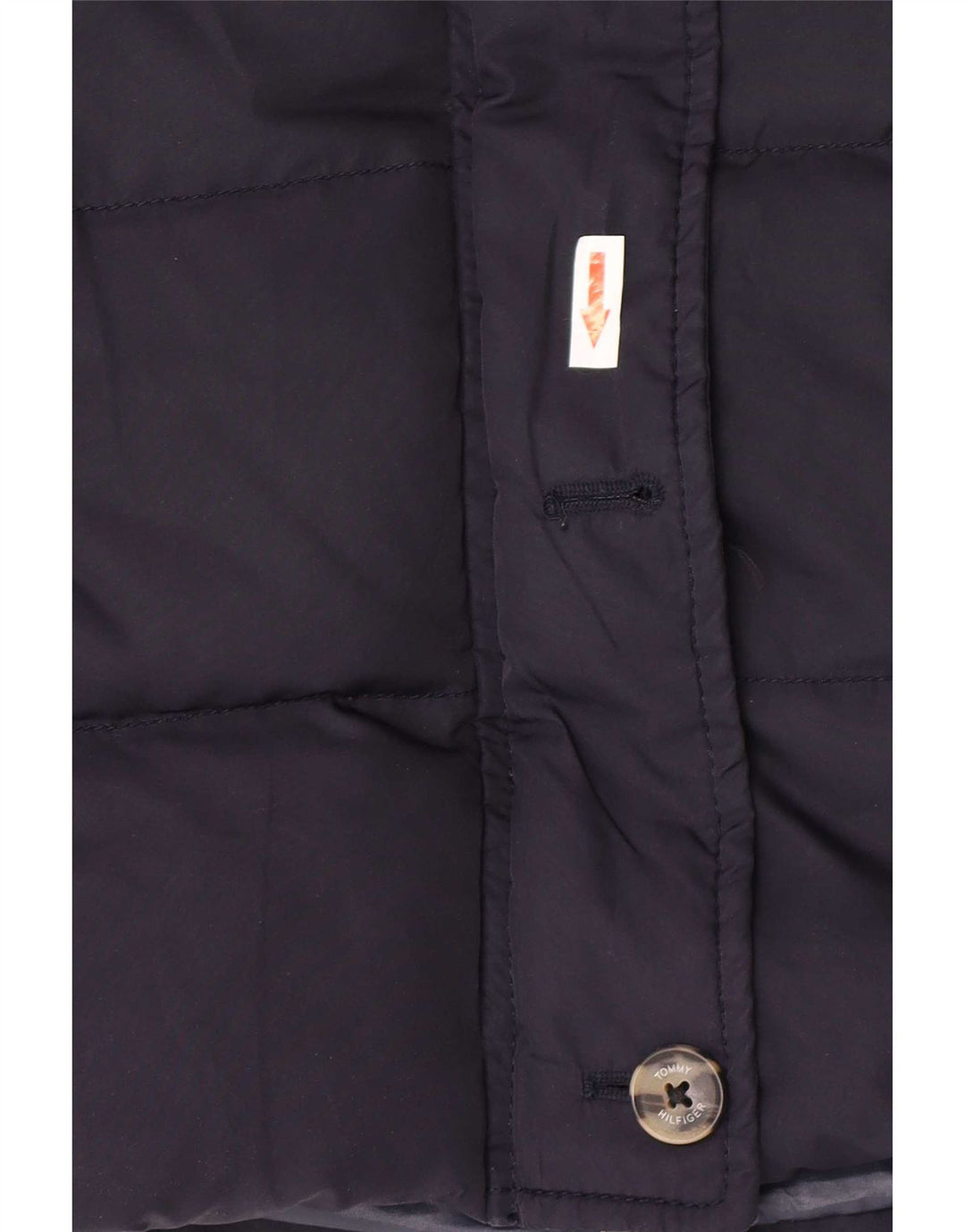 Jaqueta acolchoada com capuz feminina Tommy Hilfiger Reino Unido 12 poliéster azul marinho médio