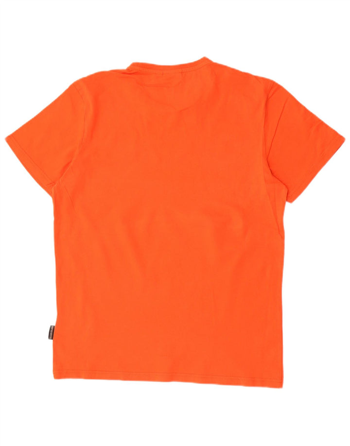Camiseta masculina Napapijri Top médio algodão laranja