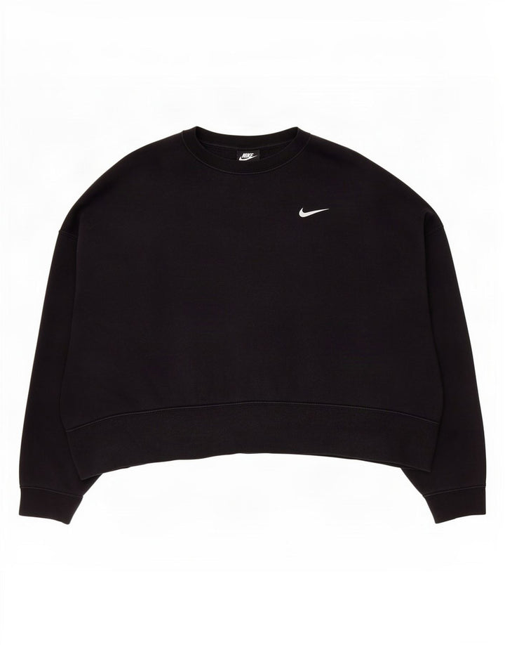 Nike Womens Oversized Moletom Jumper UK 16 Grande Preto
