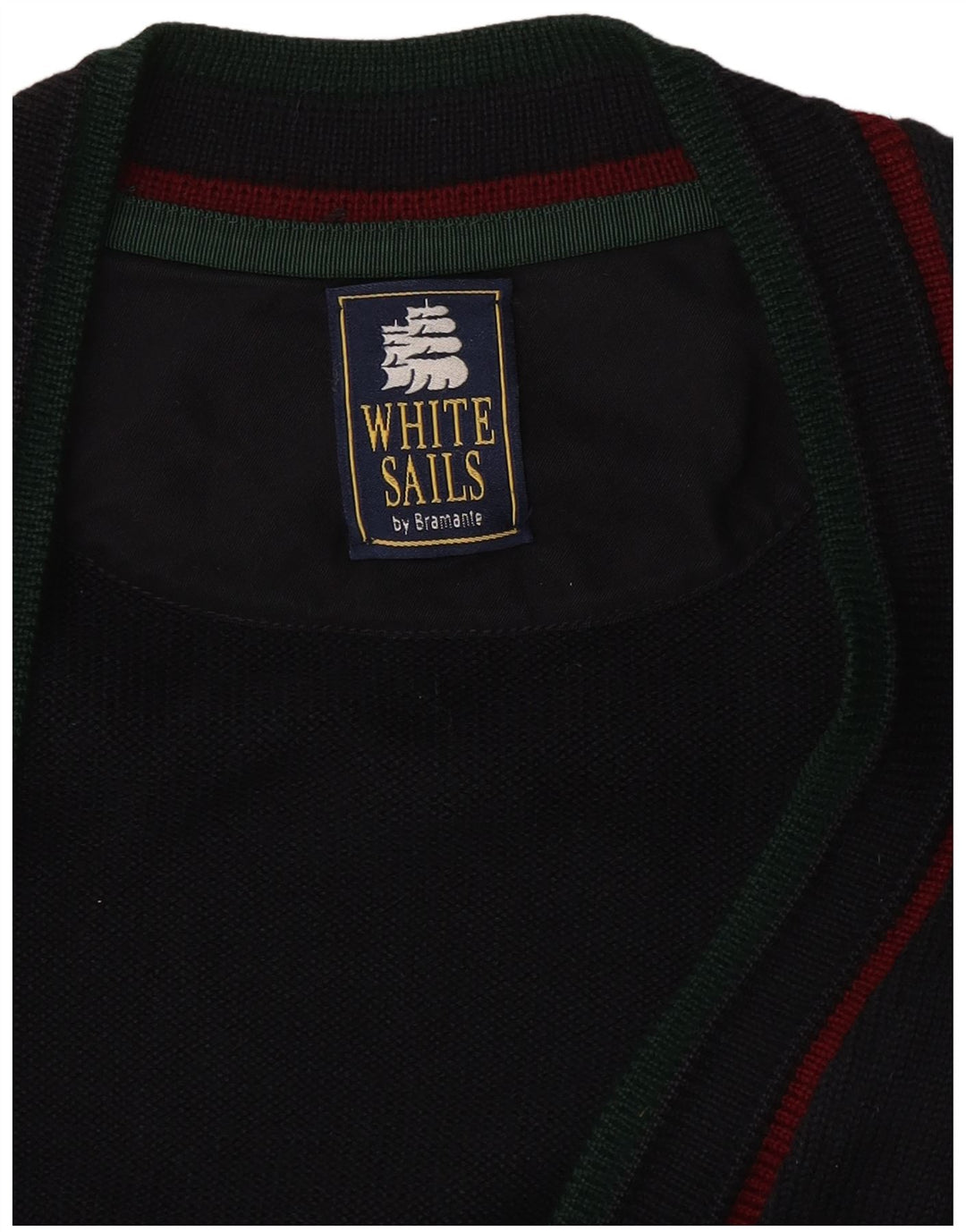 Suéter cardigã masculino White Sails grande azul marinho