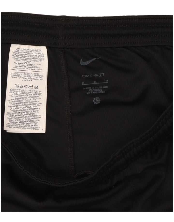 Shorts esportivos femininos Nike Dri Fit UK 12 poliéster preto médio