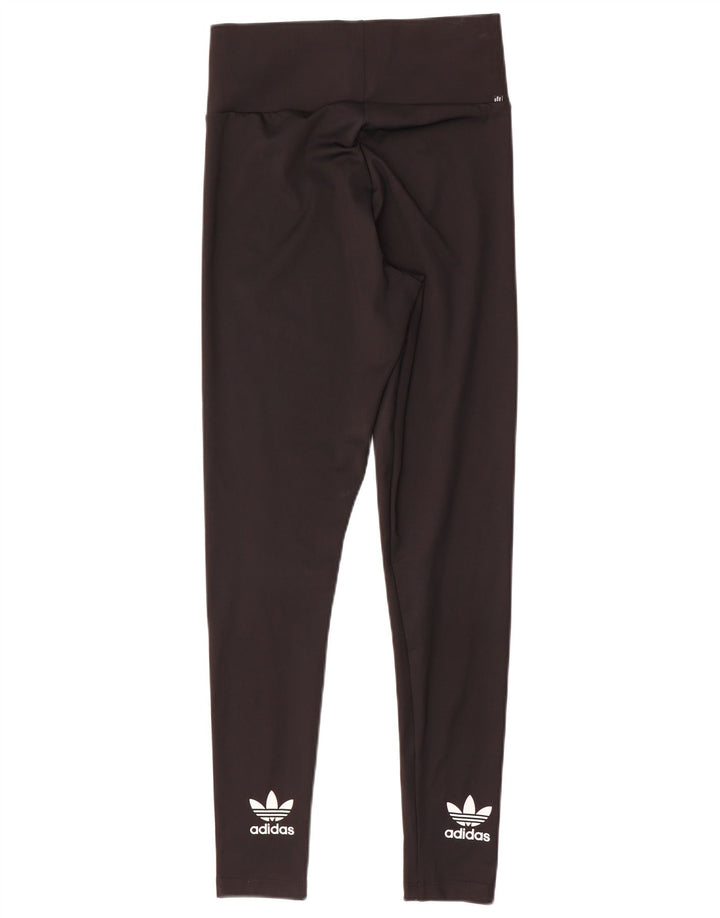 Leggings Adidas Femininas UK 10 Pequenas Poliéster Preto