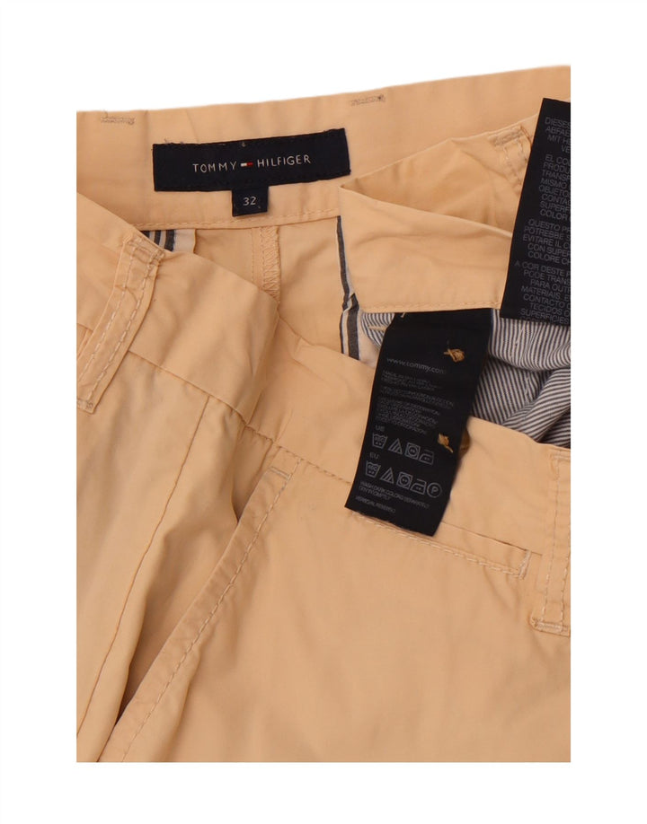 TOMMY HILFIGER Masculino Chino Shorts W32 Algodão Bege Médio