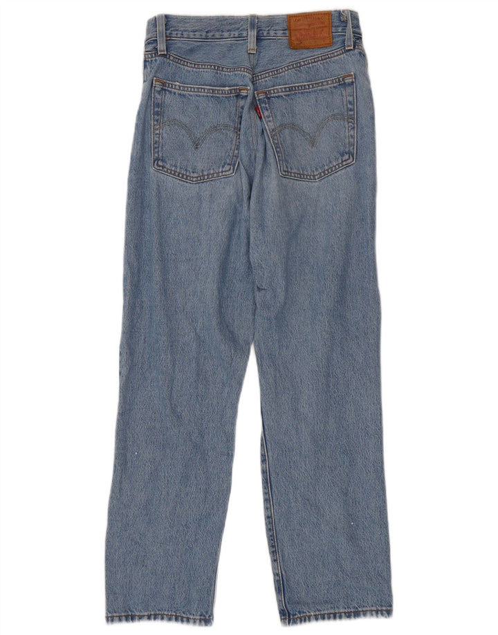 Calça jeans feminina Levi's 501 Distressed Straight W26 L26 Azul