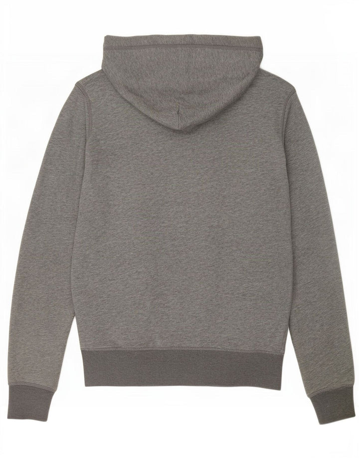 Gant Suéter masculino com capuz e zíper pequeno algodão cinza