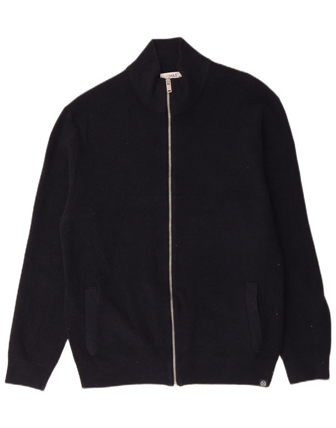 Suéter cardigã masculino Marks & Spencer XL azul marinho poliéster