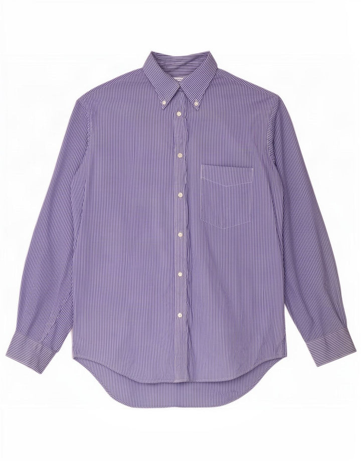Camisa masculina Dack's grande algodão listrado azul