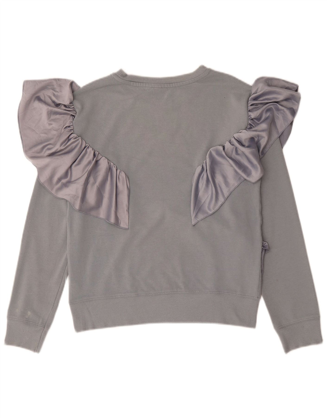 Topshop moletom feminino jumper UK 8 pequeno algodão cinza