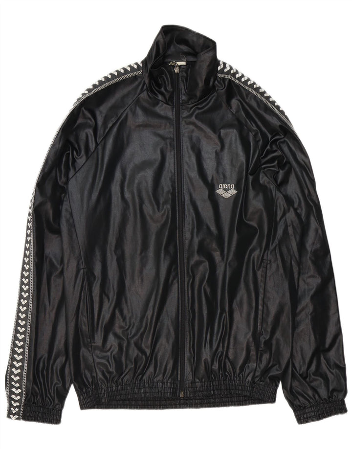 Arena Mens Graphic Tracksuit Top Jaqueta XL Poliéster Preto