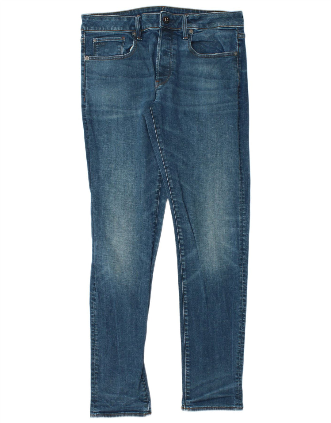 G-Star Masculino 3301 Slim Jeans W32 L32 Azul Algodão