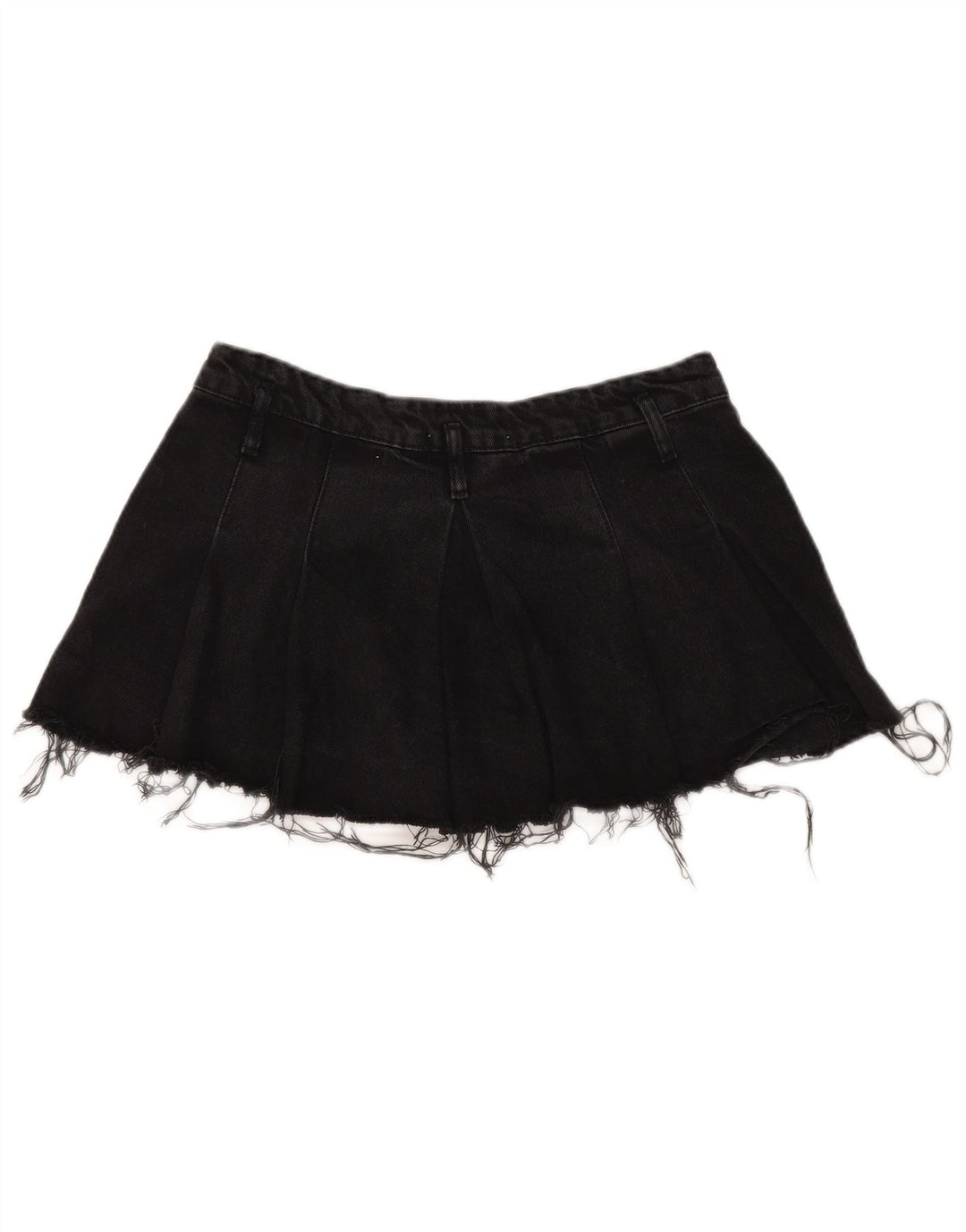 Mini saia jeans feminina Zara médio W32 algodão preto