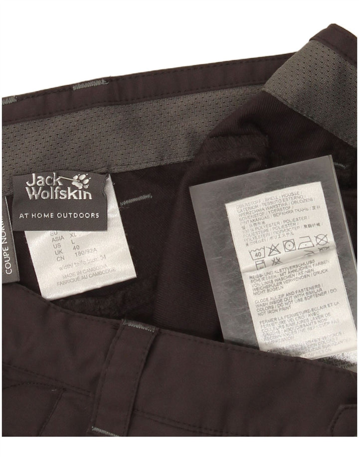 Shorts cargo masculino Jack Wolfskin UK 40 grande W34 cinza poliéster