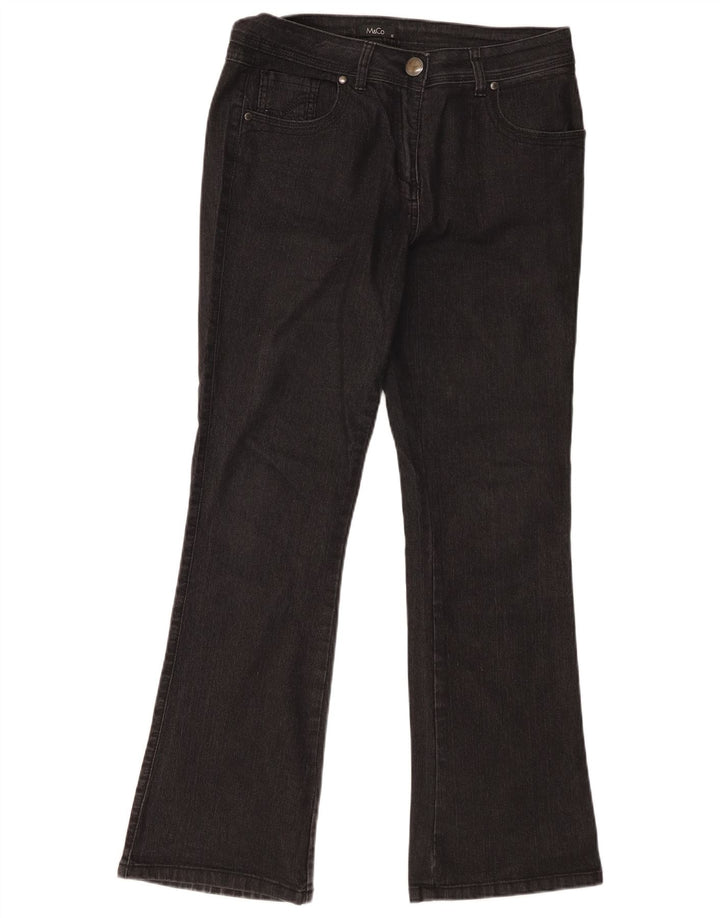 M&Co Jeans Bootcut Feminino Reino Unido 12 Médio W32 L30 Algodão Preto