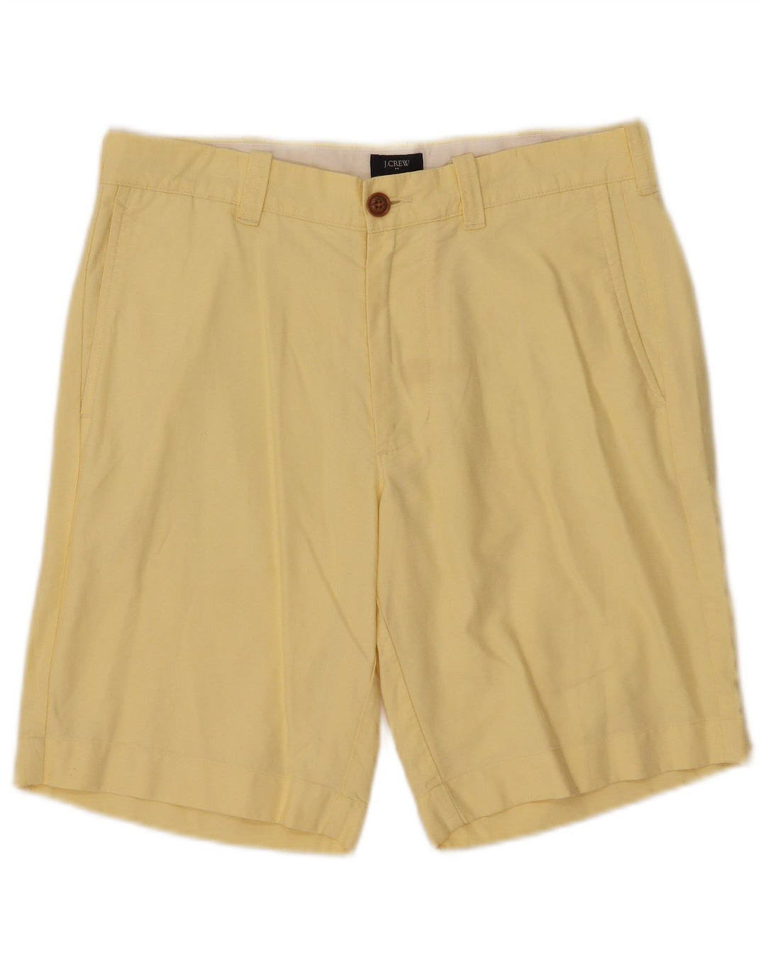J. CREW Mens Chino Shorts W30 Algodão Amarelo Médio