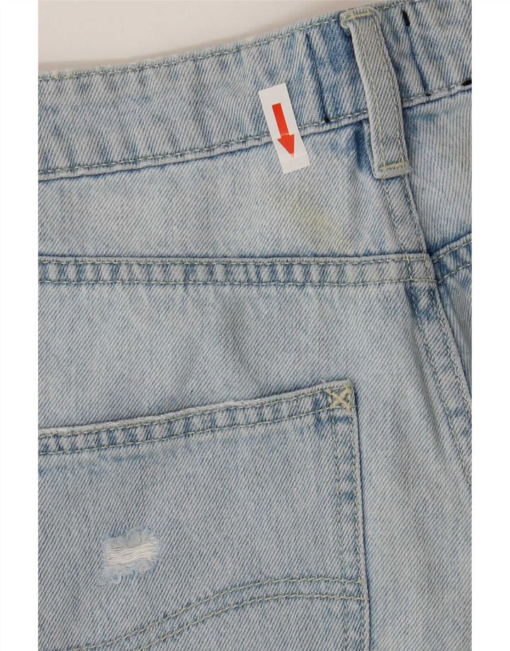 Calça jeans feminina Lee High-Moms desgastada cônica EUA 8 médio W26 L27 azul