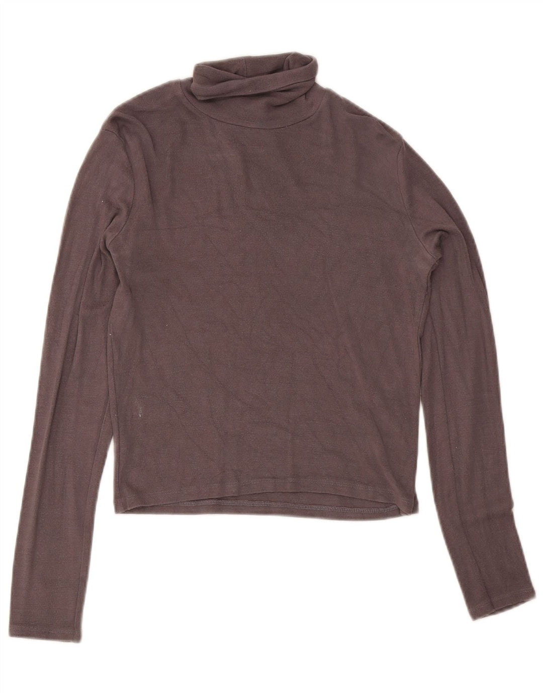 Zara Womens Crop Top Manga Longa Reino Unido 14 Grande Cinza