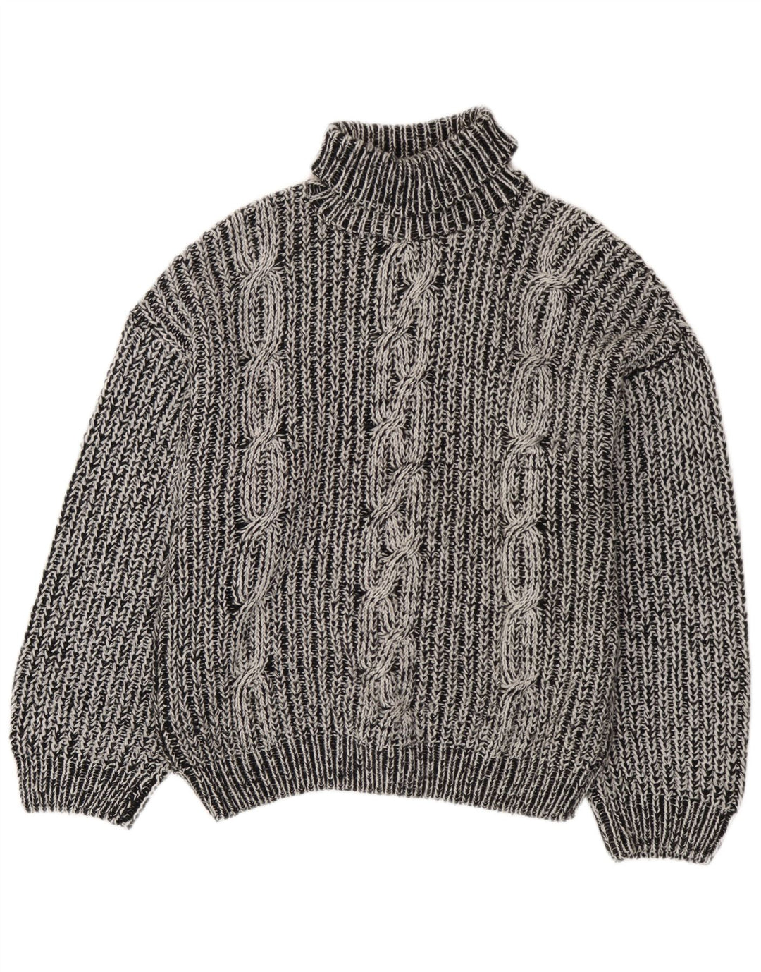 Suéter masculino vintage com gola redonda XL cinza
