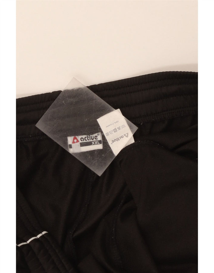 Poliéster preto ativo dos basculadores 2XL da calça do agasalho dos homens