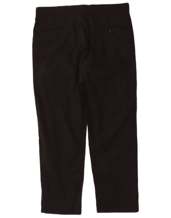 Calça chino masculina Marks & Spencer de ajuste solto W36 L29 algodão preto