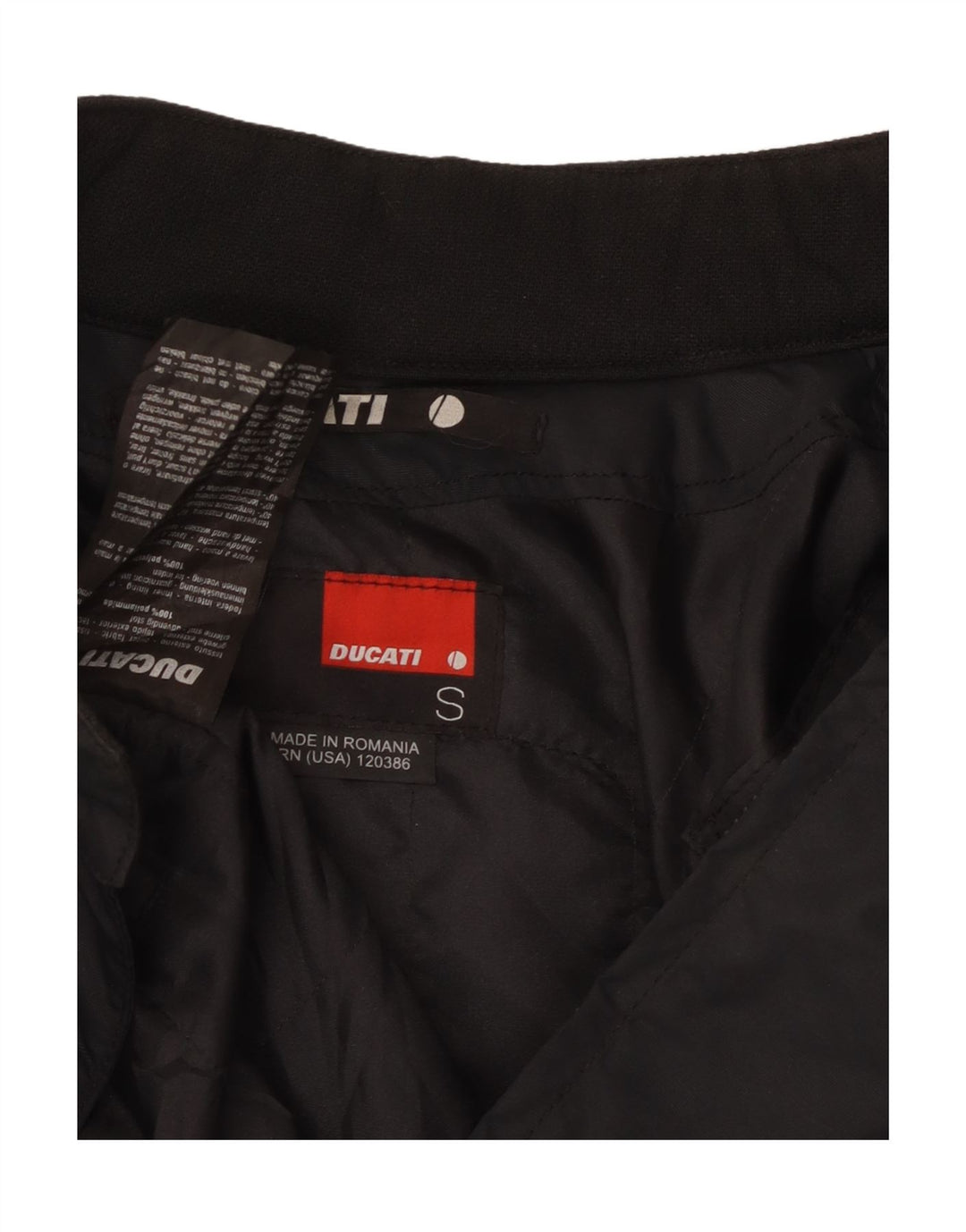 Jaqueta masculina DUCATI Graphic Racer UK 36 pequena poliamida preta