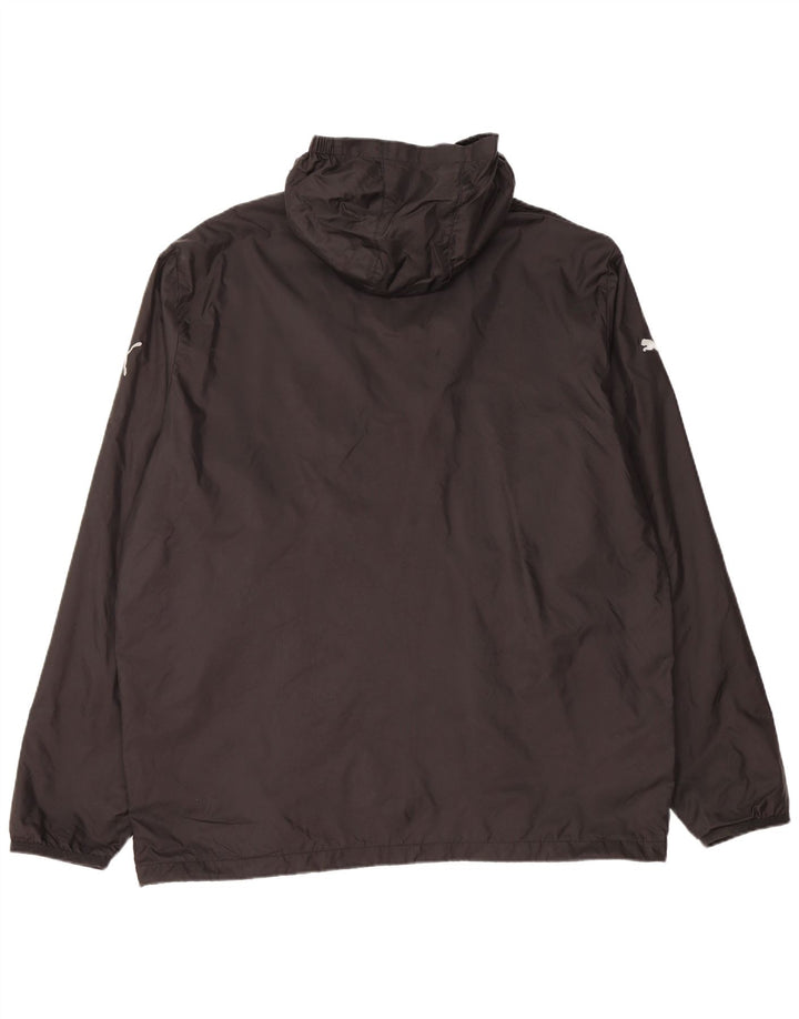 Jaqueta de chuva masculina PUMA com capuz UK 44 2XL preto nylon