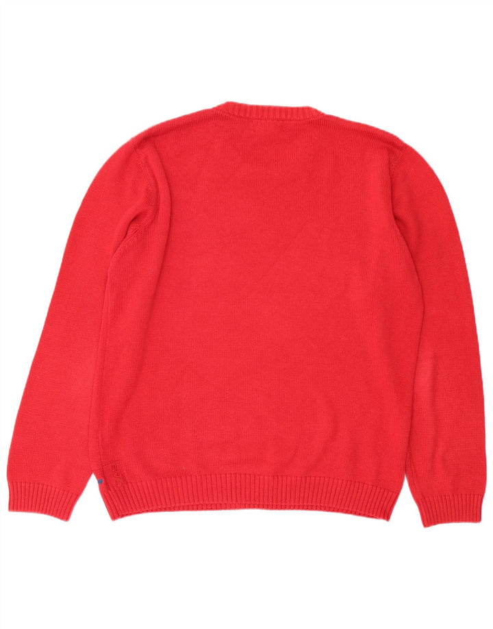 Suéter masculino Gas com gola redonda XL de algodão vermelho