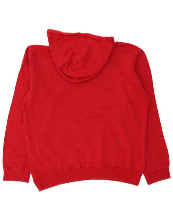Jumper com capuz gráfico masculino Champion médio algodão vermelho
