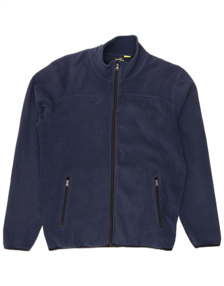Jaqueta de lã masculina DIADORA UK 40 grande azul marinho
