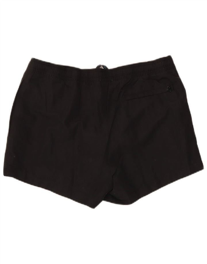 Shorts de natação masculino Calvin Klein gráfico médio preto poliéster