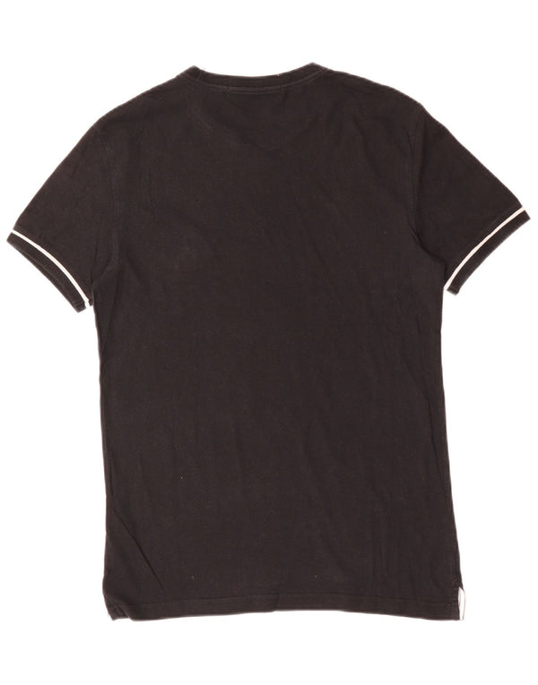 CALVIN KLEIN JEANS Camiseta masculina top pequeno algodão preto