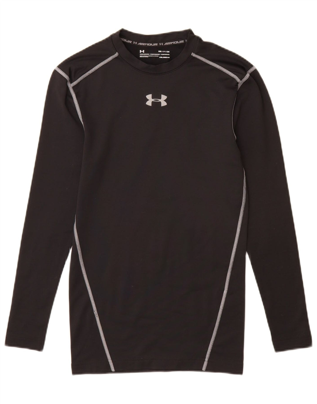UNDER ARMOUR Mens Cold Gear Top Manga Longa Pequeno Preto