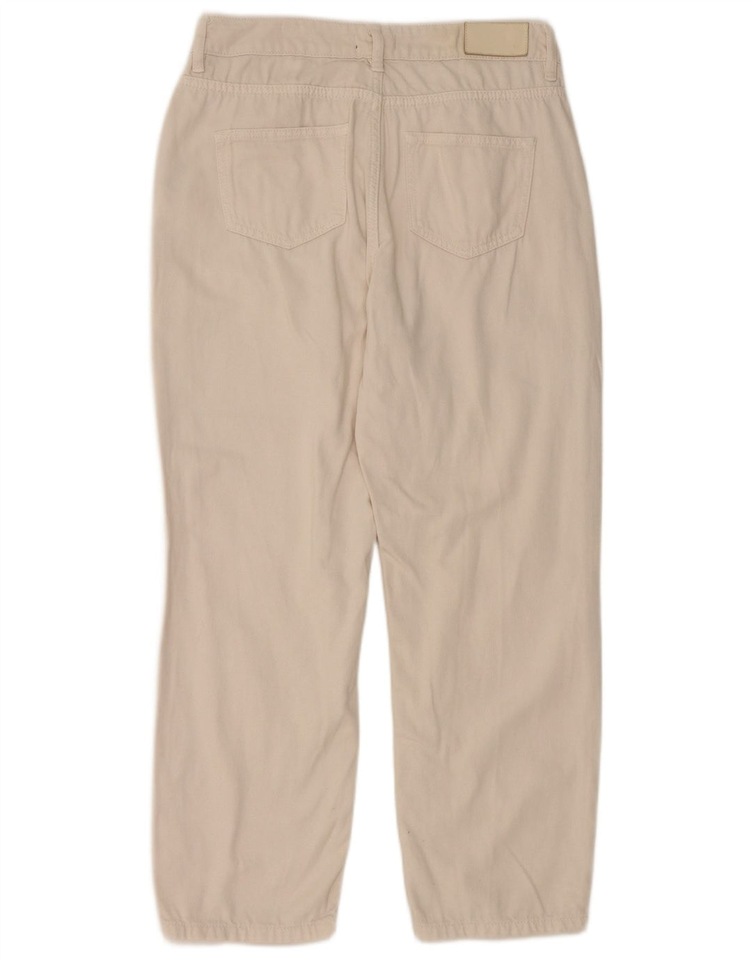 WHISTLES Calça jeans reta feminina W30 L26 algodão branco