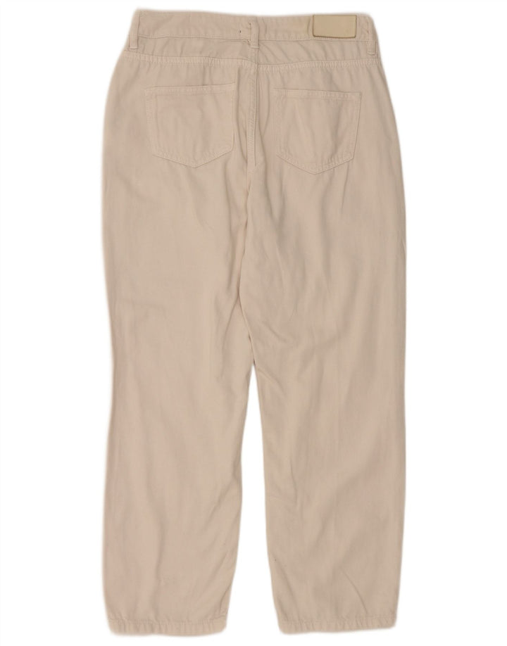 WHISTLES Calça jeans reta feminina W30 L26 algodão branco