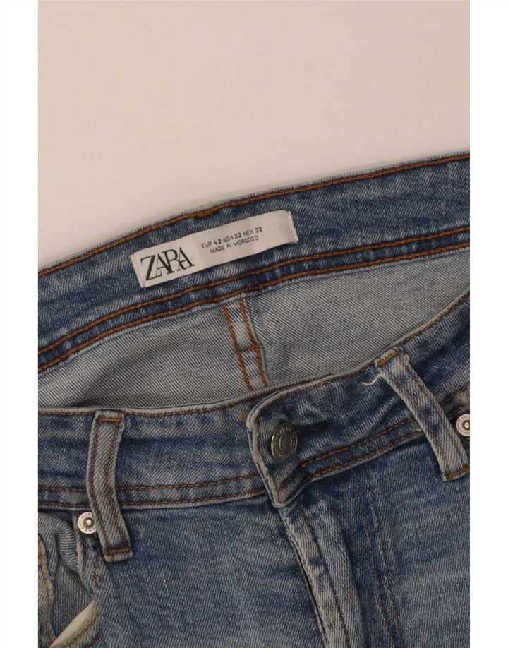 Zara Mens Denim Shorts EU 42 Grande W32 Azul
